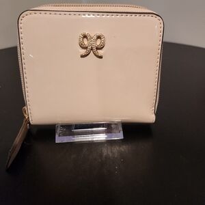 Nine West Beige Wallet with Gold Accent